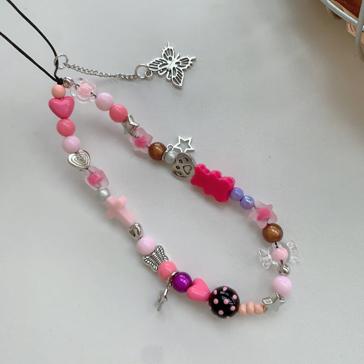 Farbenfrohes Perlen Charm Armband Karnz
