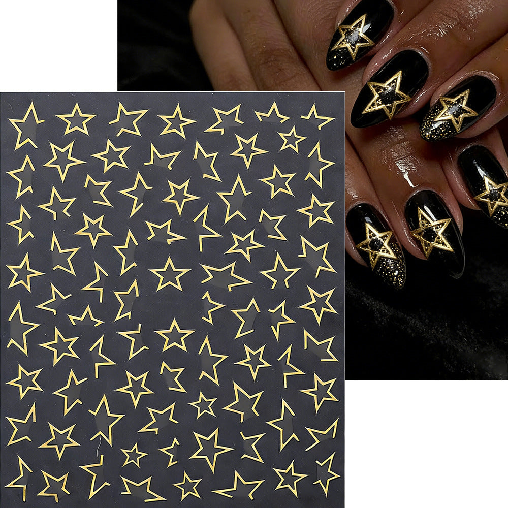 Dekorative Stern Nagelkunst Nagelaufkleber