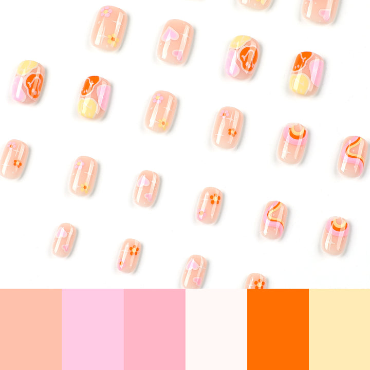 Kreative Nageldesigns mit bunten Mustern Karnz