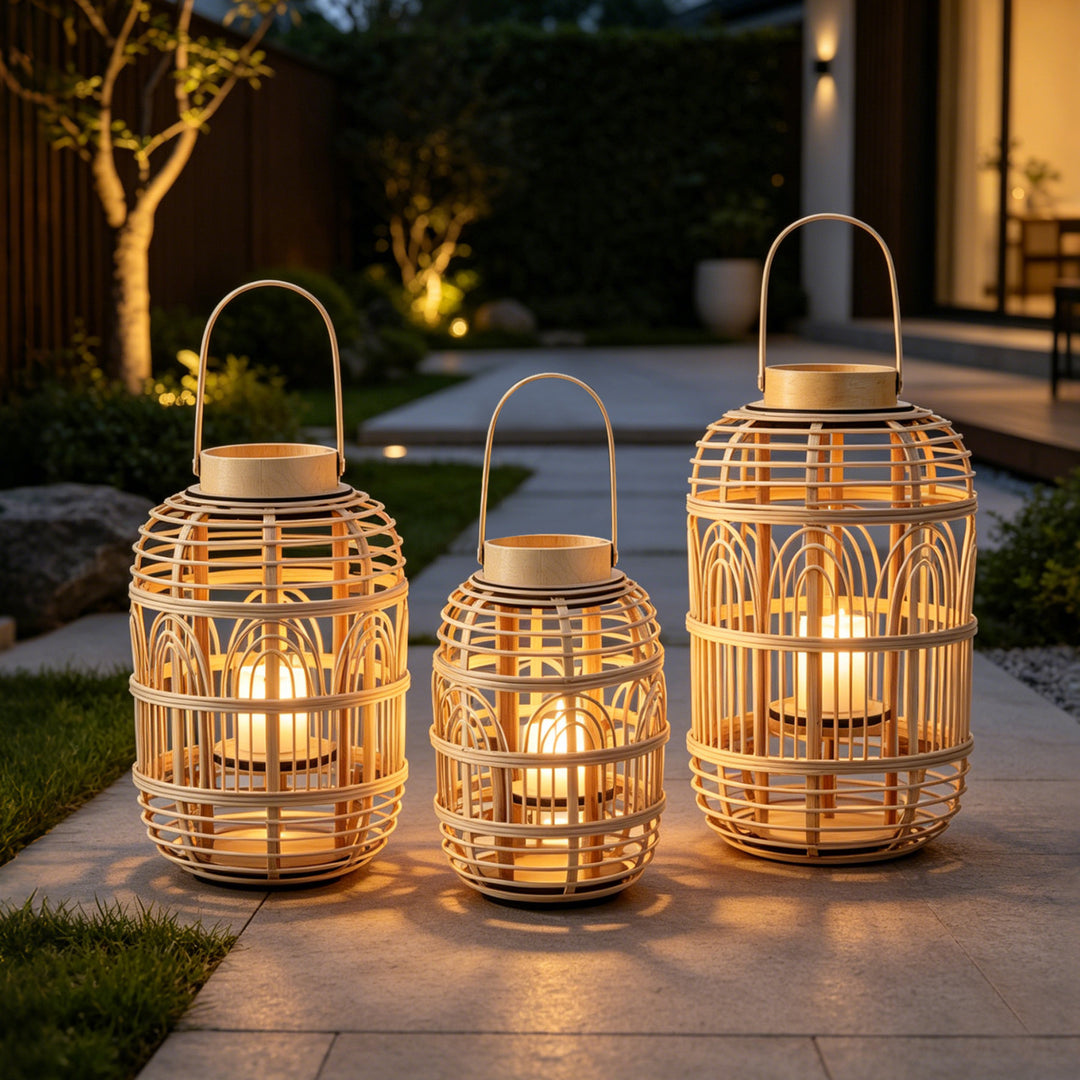 Dekorative Rattan-Laterne Karnz