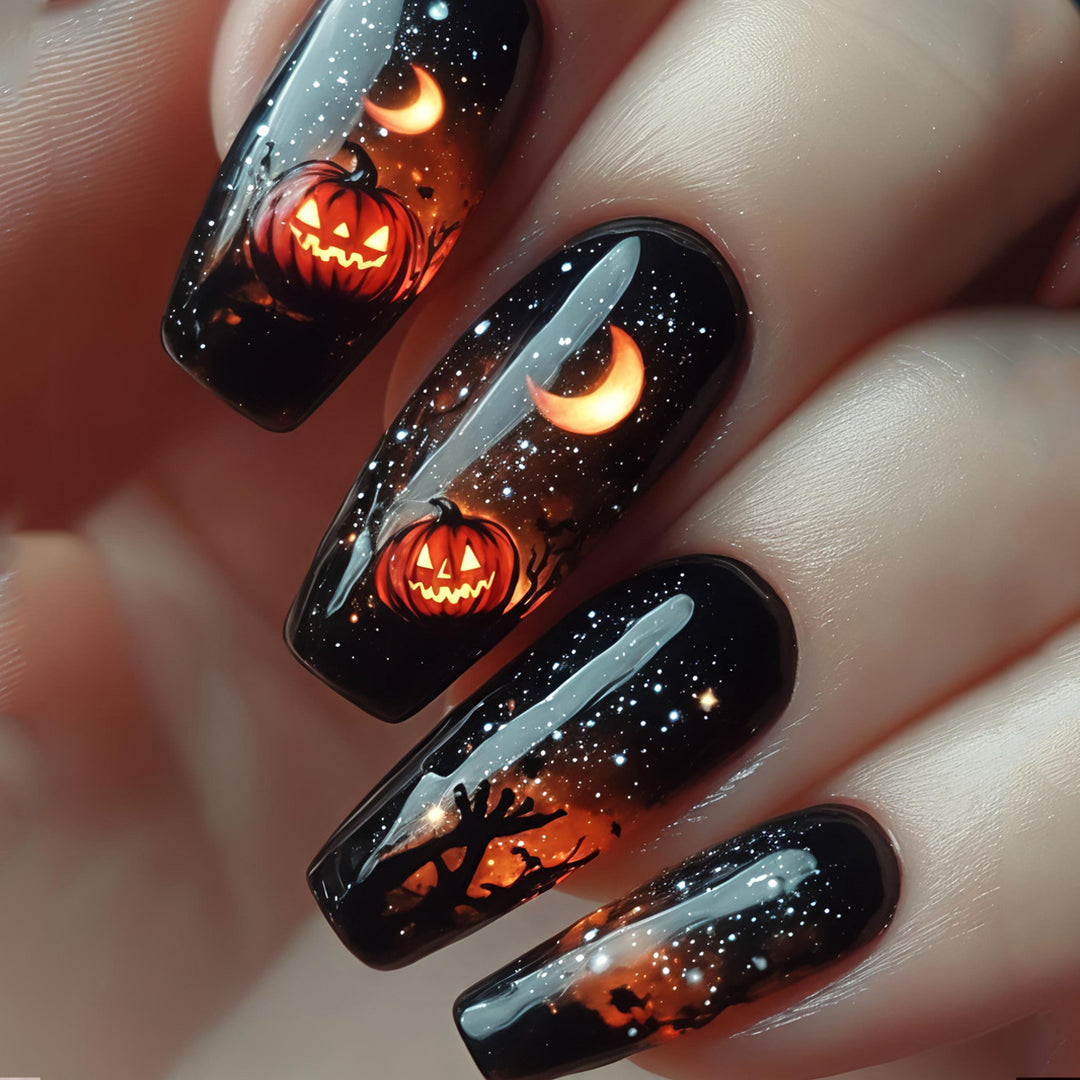 Kunstnägel Im Kreativen Halloween-Design Karnz