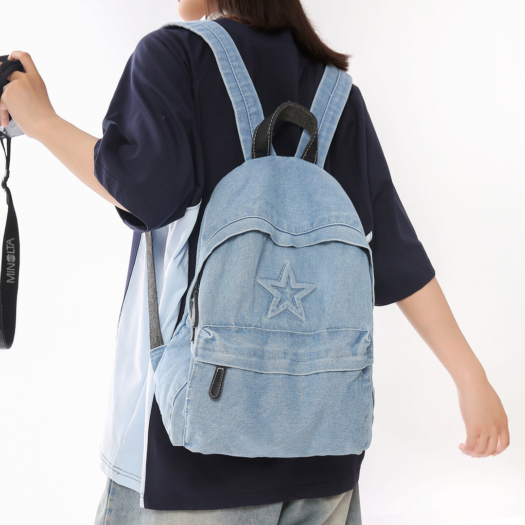 Stylische Lässige Denim-Rucksack Karnz