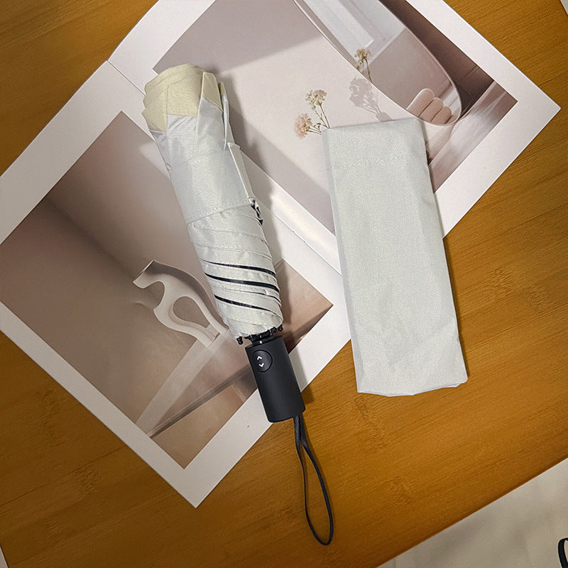 Damen eleganter Falt-Regenschirm mit innovative Handhabungsautomatik Karnz