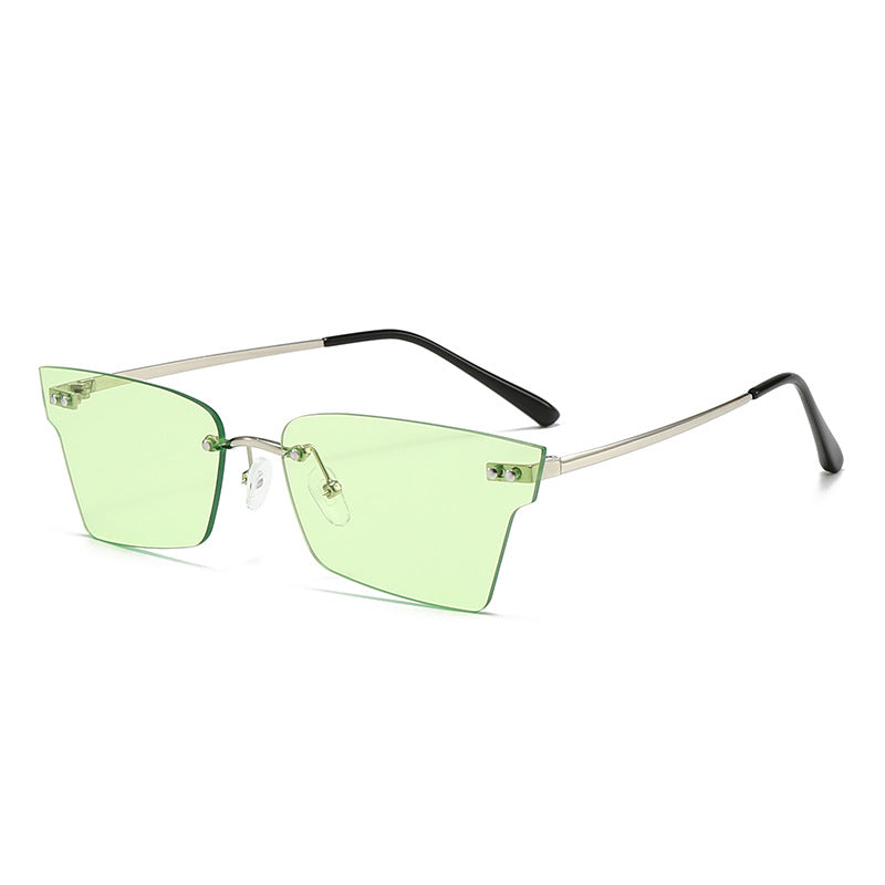 Damen trendige geometrische Sonnenbrille mit ultraleichtem Rahmen Karnz