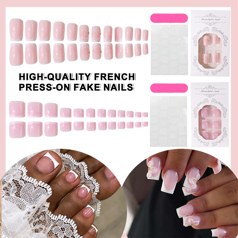 Hochwertiges französisches Press-On-Nail-Set Karnz