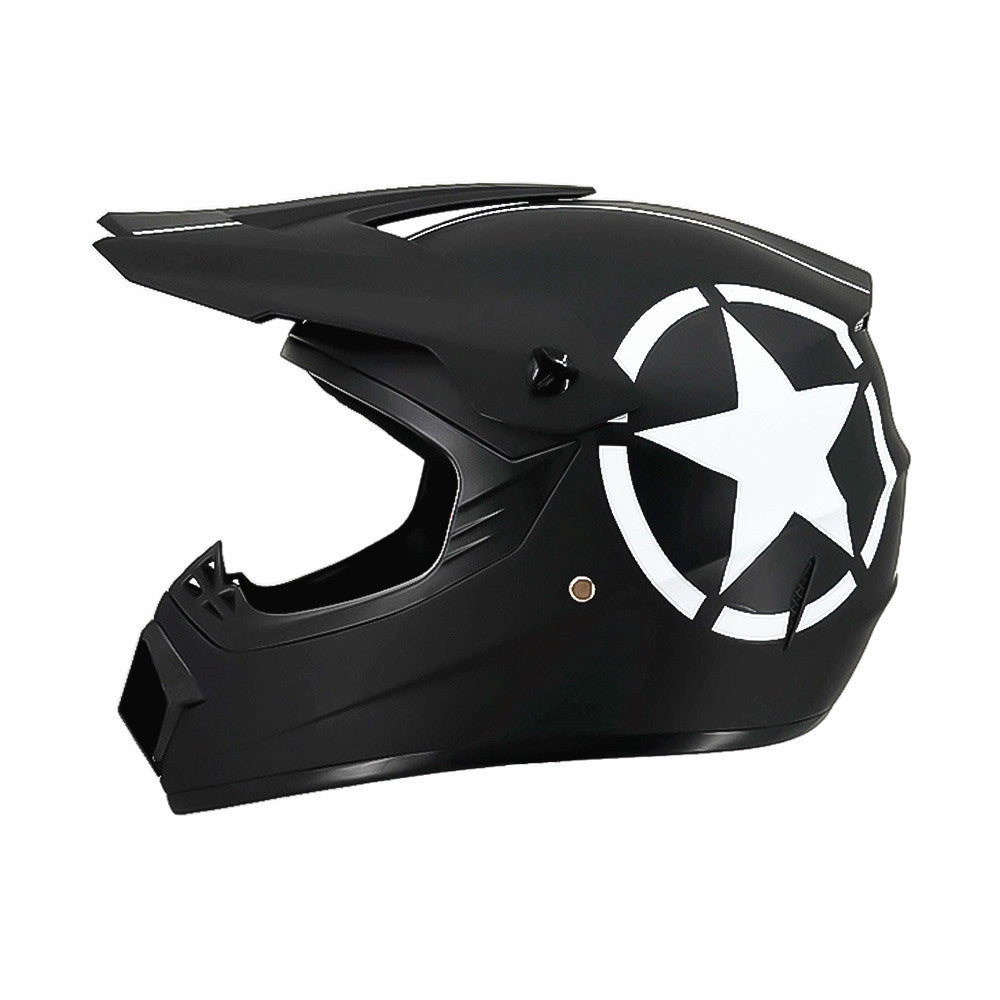 Vollgesicht-Motocross-Helm mit verlängertem Visier und verstärktem Kinnschutz Karnz