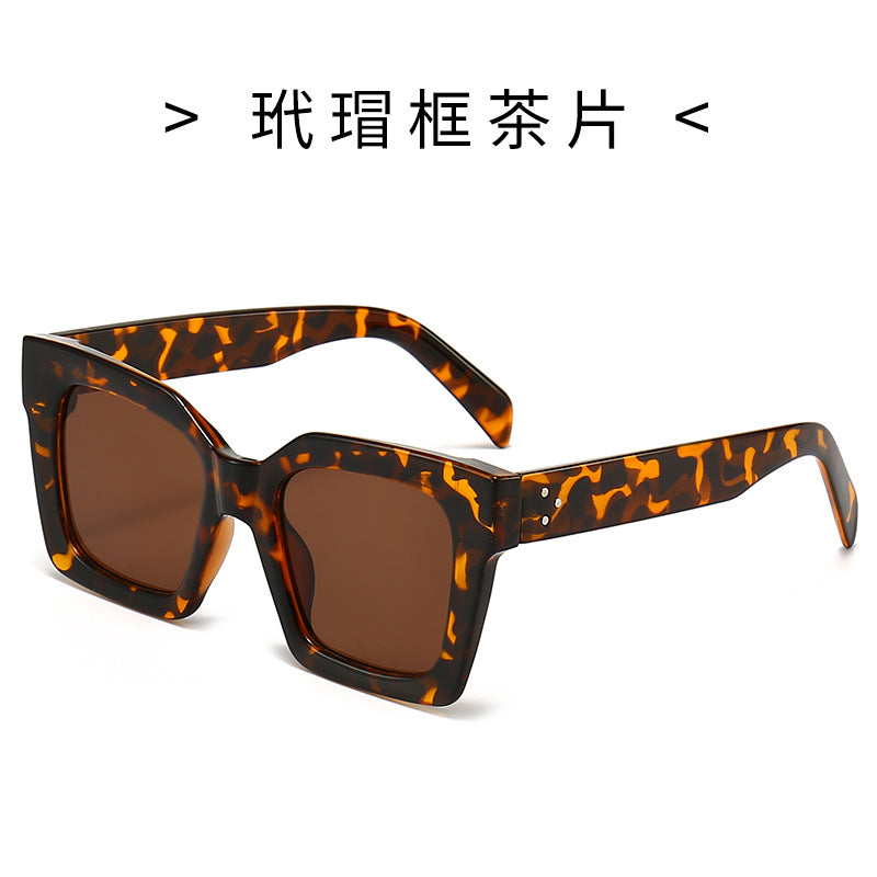 Damen Modische Sonnenbrille im markanten Schildkrötendesign Karnz