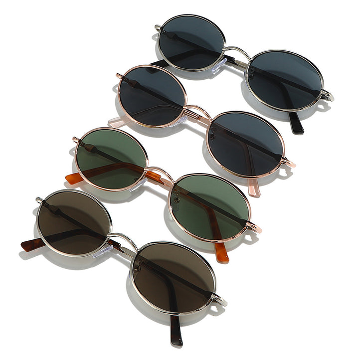 Retro Circle Frame Sonnenbrille Karnz