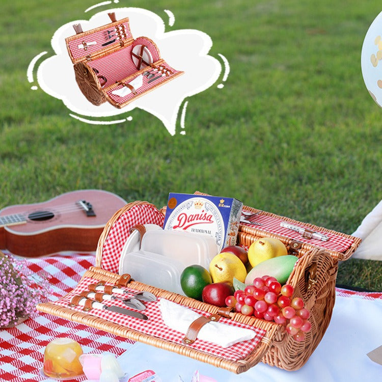 Damen Picknickkorb mit integriertem Geschirrset Karnz