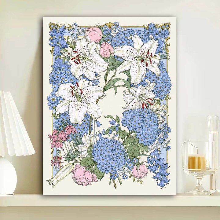 Botanische Blumenkunst Wandkunst Karnz