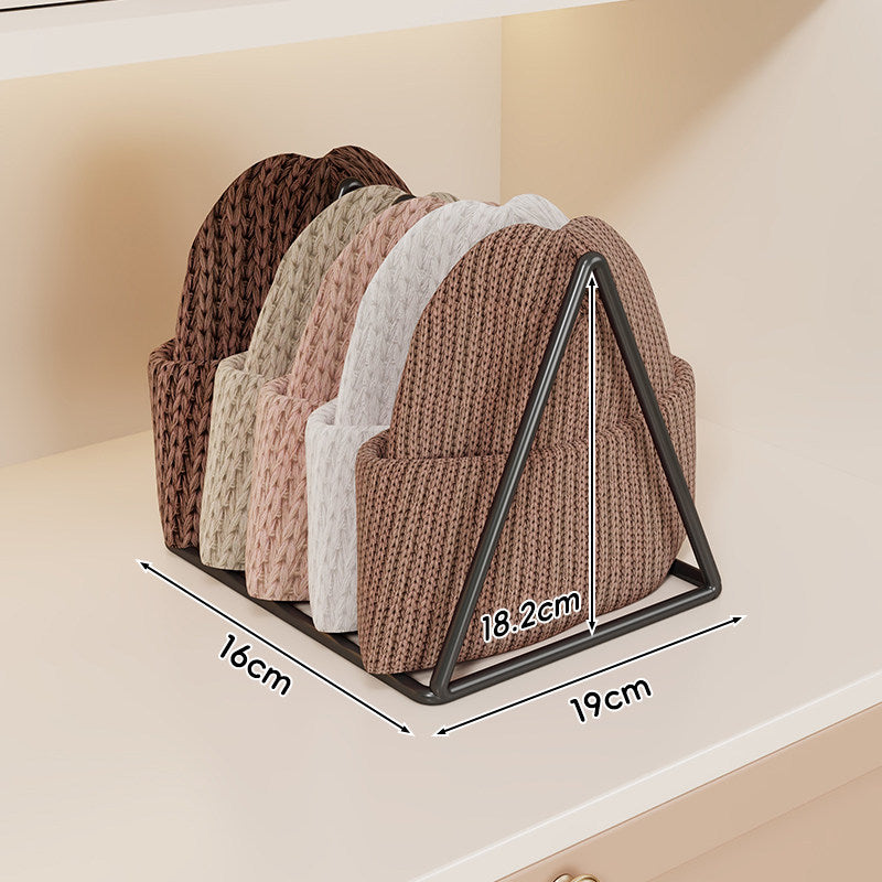 Dreieckiger Metall Beanie und Strickmützen Organizer Rack