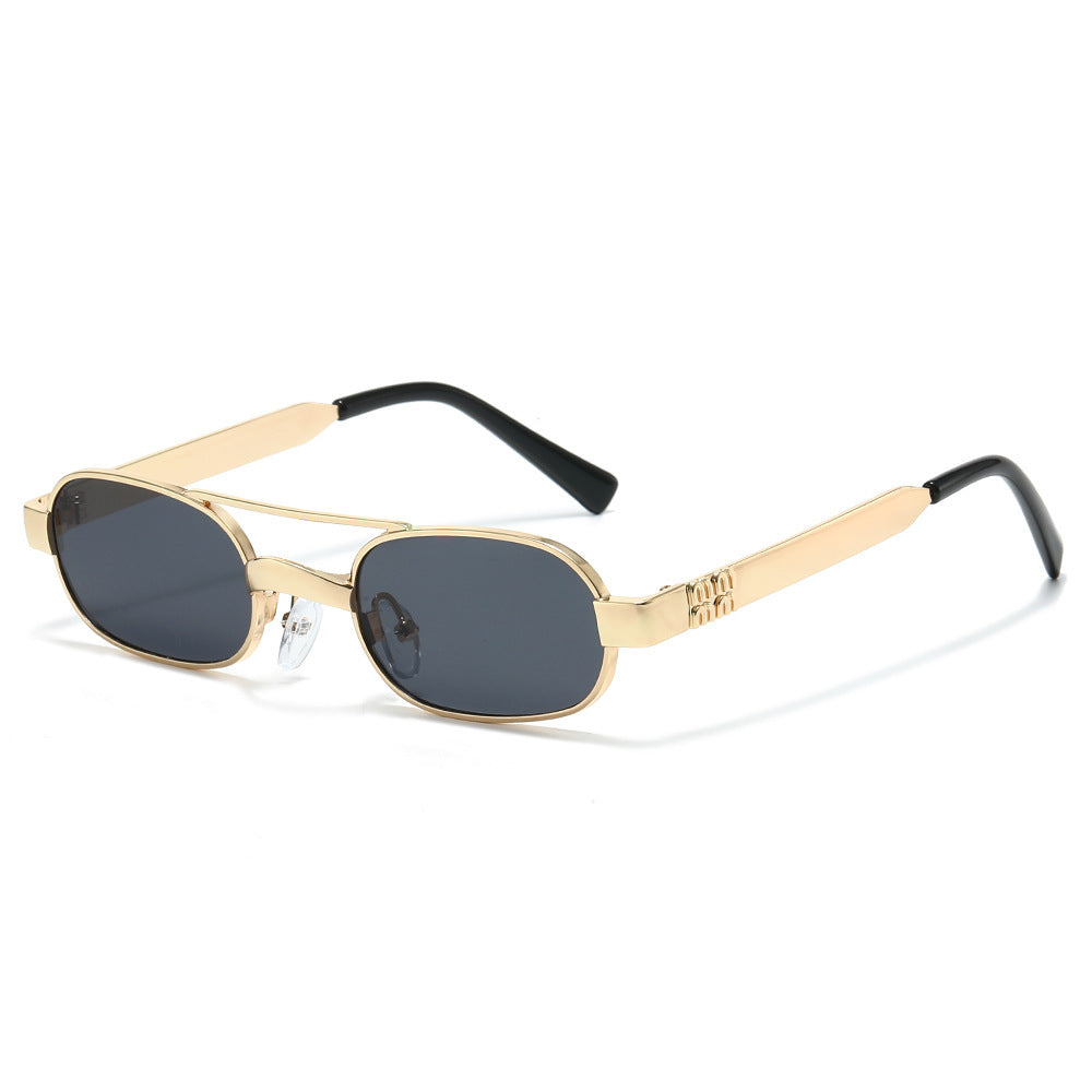 Stylische Minimalistische Oval Sonnenbrille Karnz