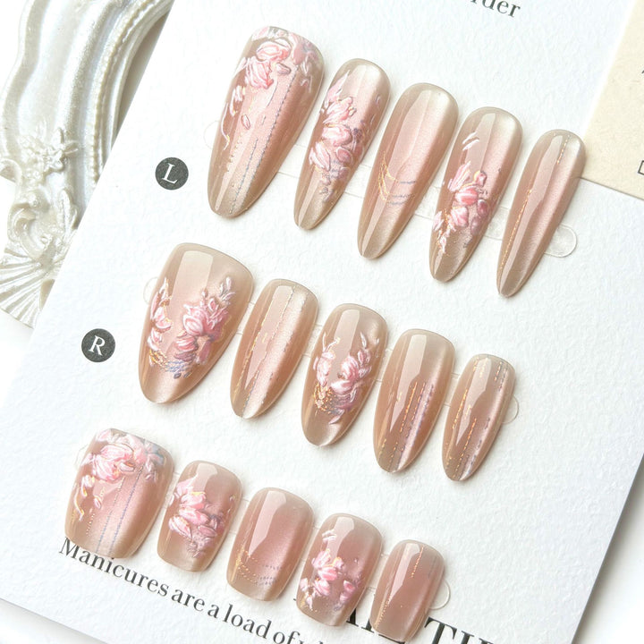 Künstlerisches Florales Nagelkunstset