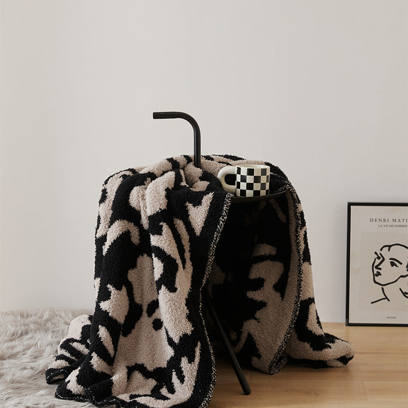 Plüsch Wendbare Sherpa Fleece Throw-Decke mit Übergröße Damaskus-Muster