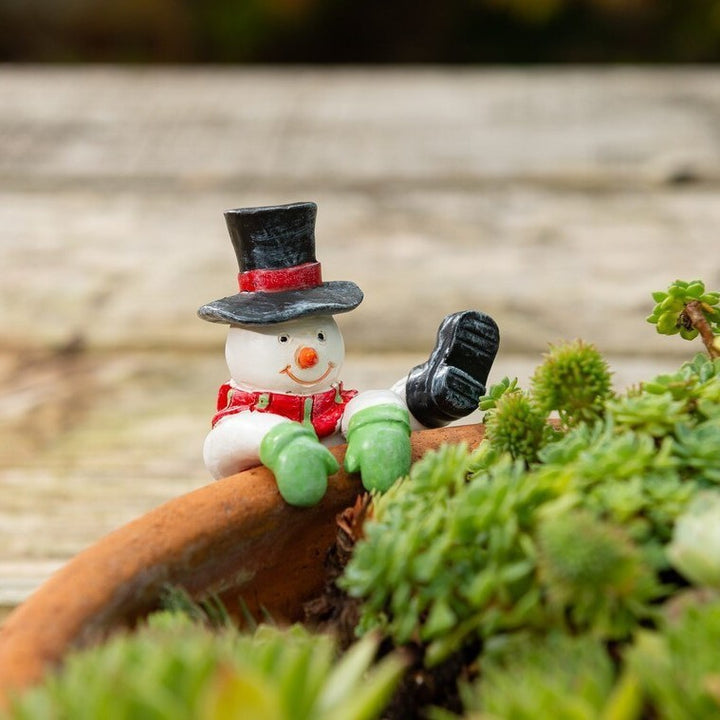 Dekorative Schneemann Pflanzendeko Karnz
