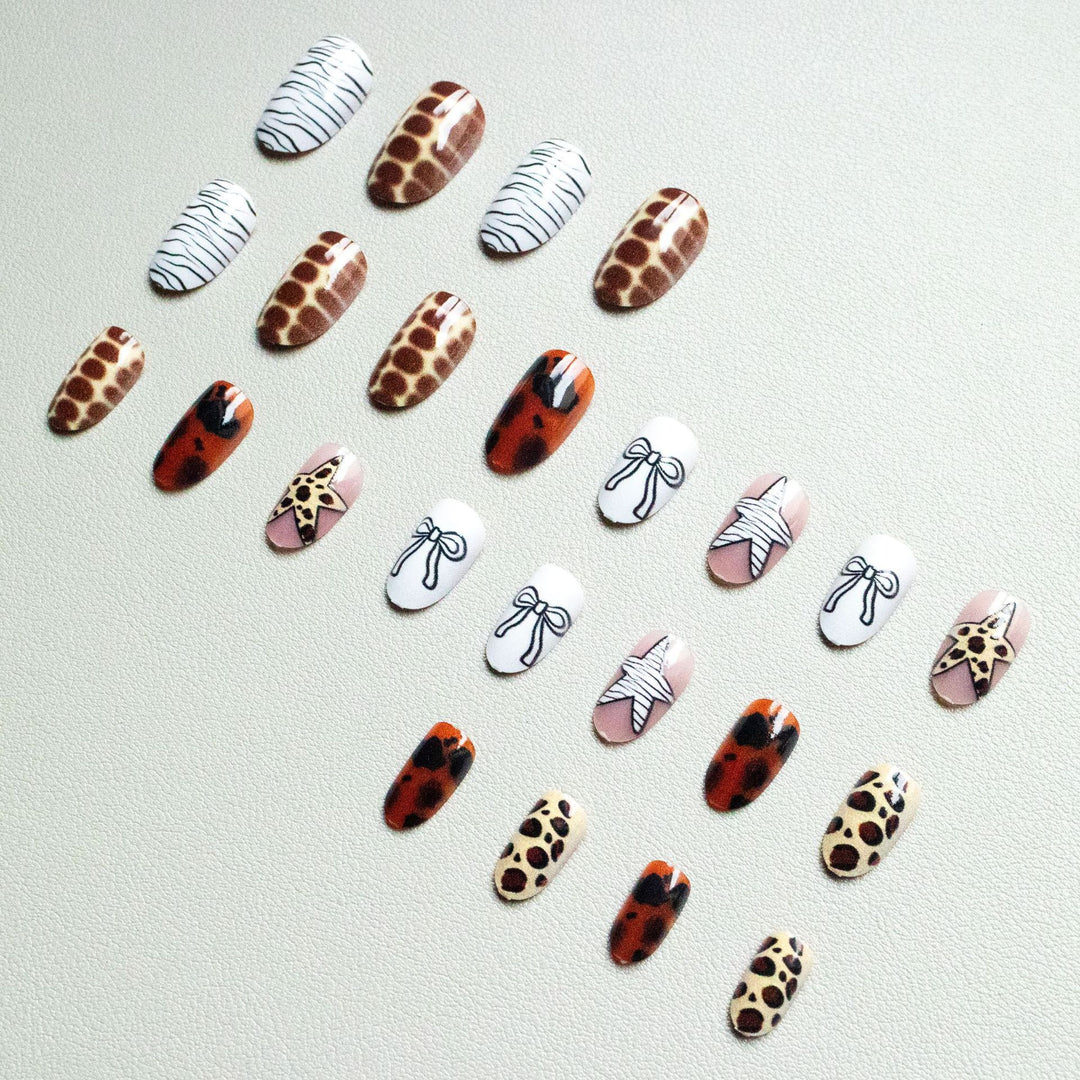 Künstlerisches Tierdruck-Nagelart-Set