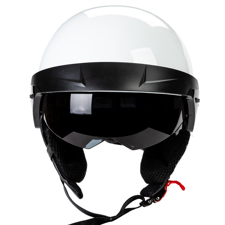 Urban Style Motorrad Halbschale mit Visier Karnz