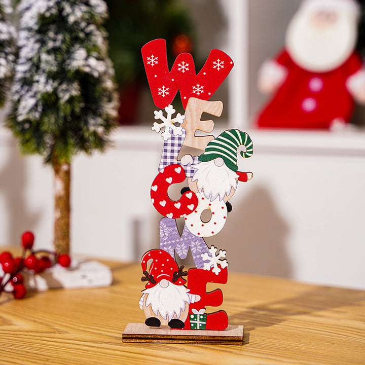 Weihnachtsdekorationsfigur im niedlichen Gnome-Design Karnz