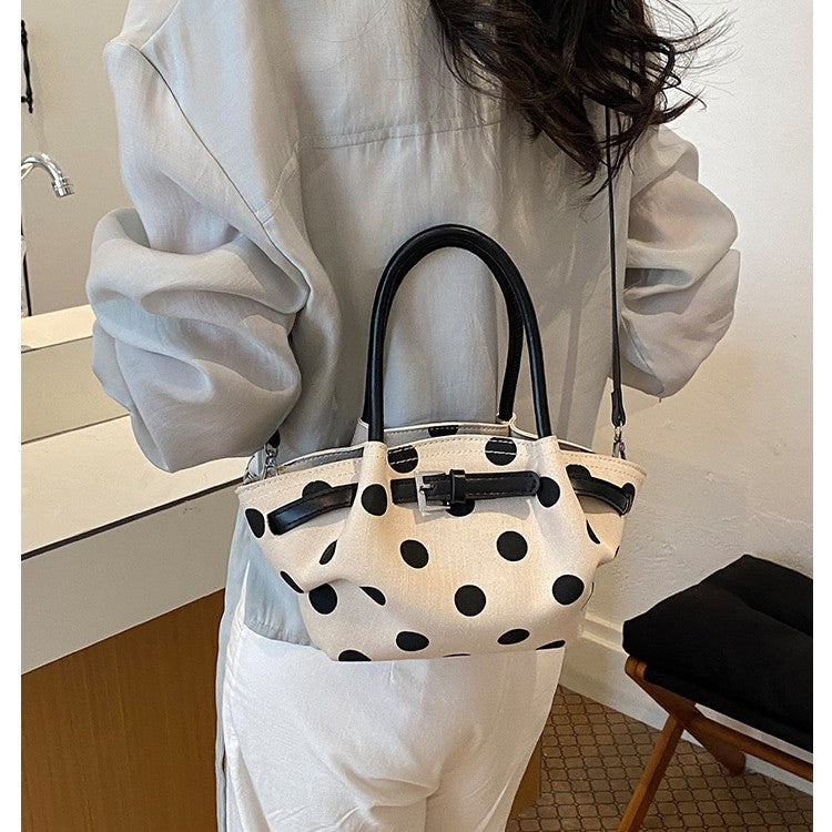 Polka Dot Strukturierte Handtasche Karnz