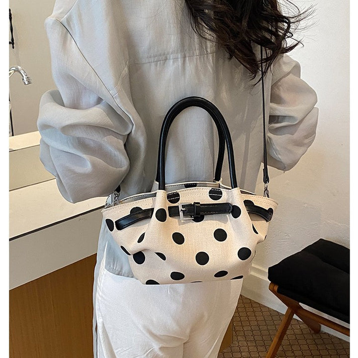 Polka Dot Strukturierte Handtasche Karnz