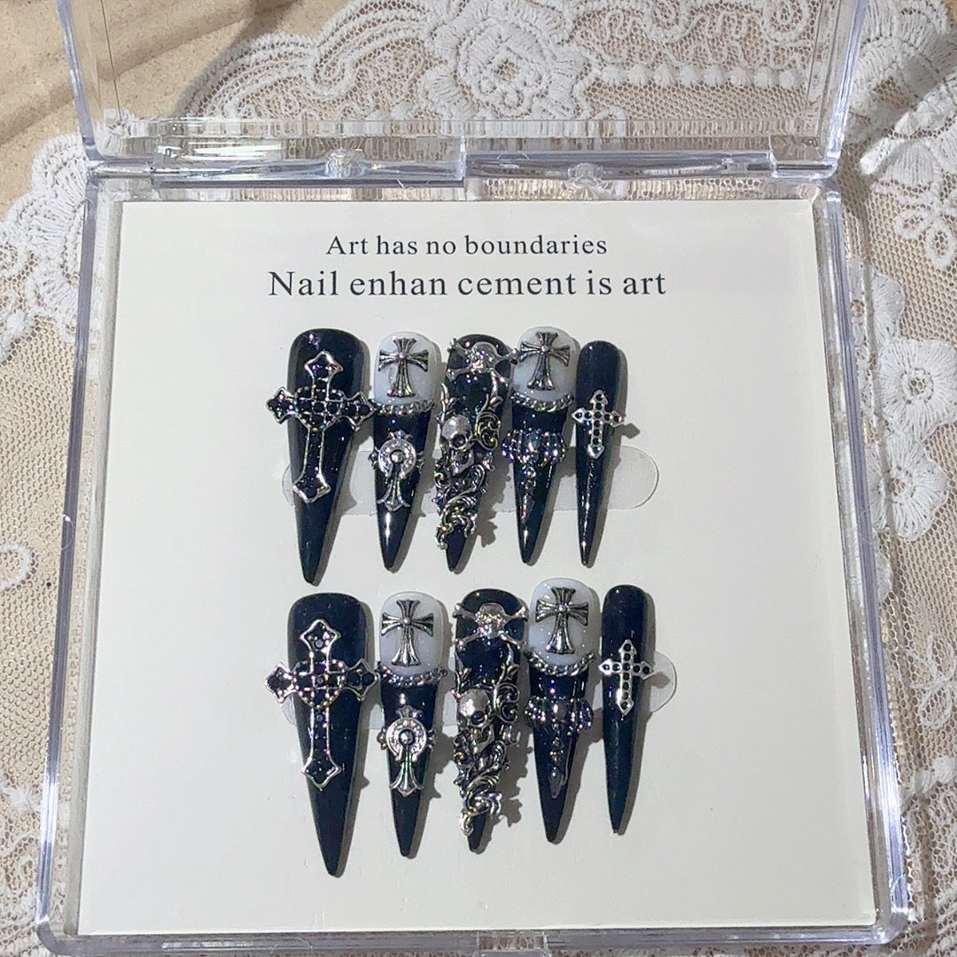 Gothic-Themen Press-On Nail Art Set