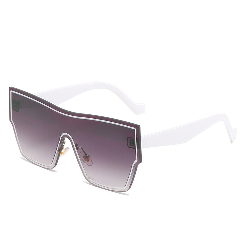 Damen futuristische Oversized-Wraparound-Sonnenbrille Karnz