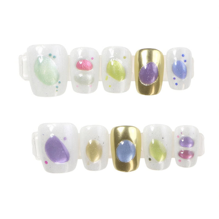 Künstlerisches Press-On Nageldesign Set Karnz