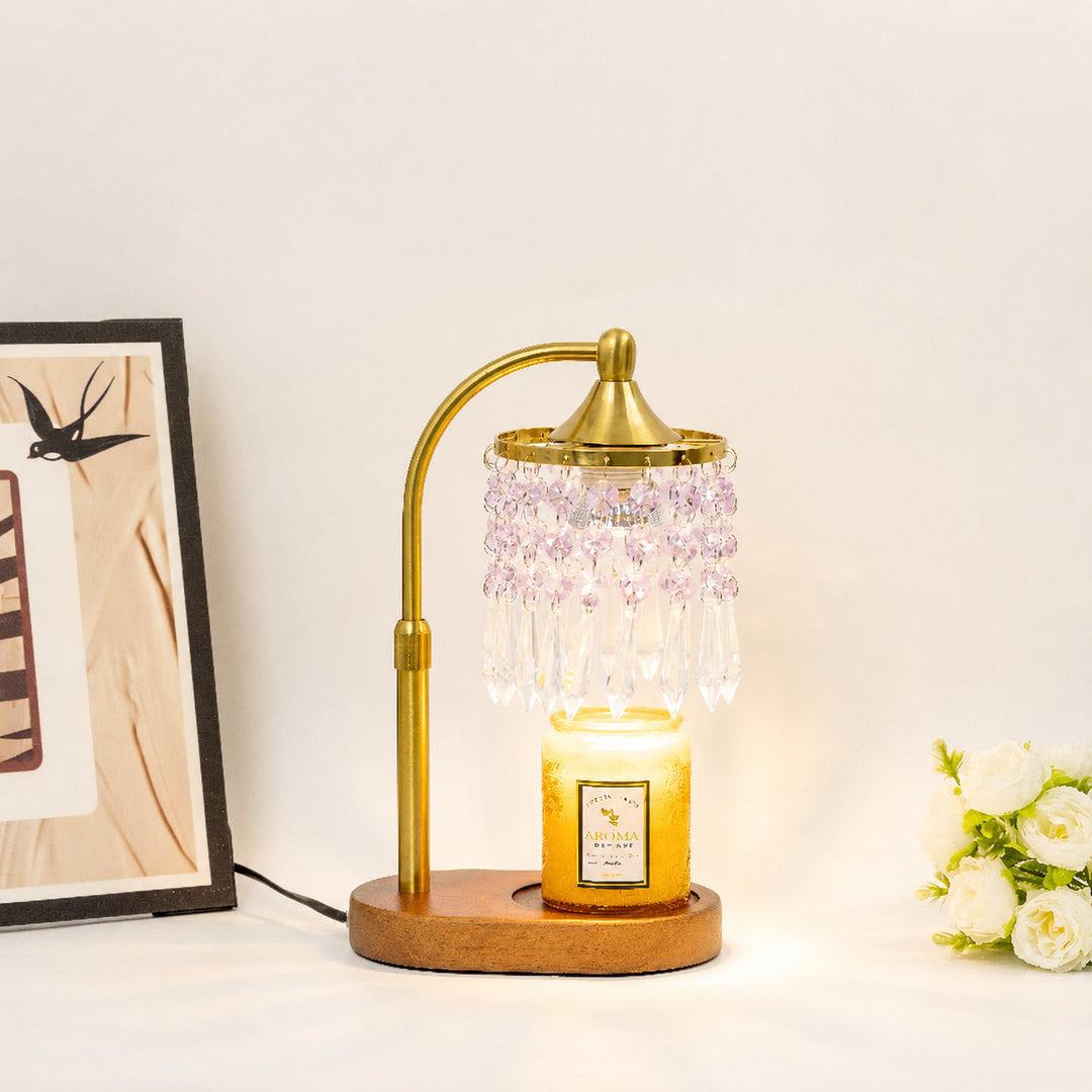 Elegante Glas Tischlampe