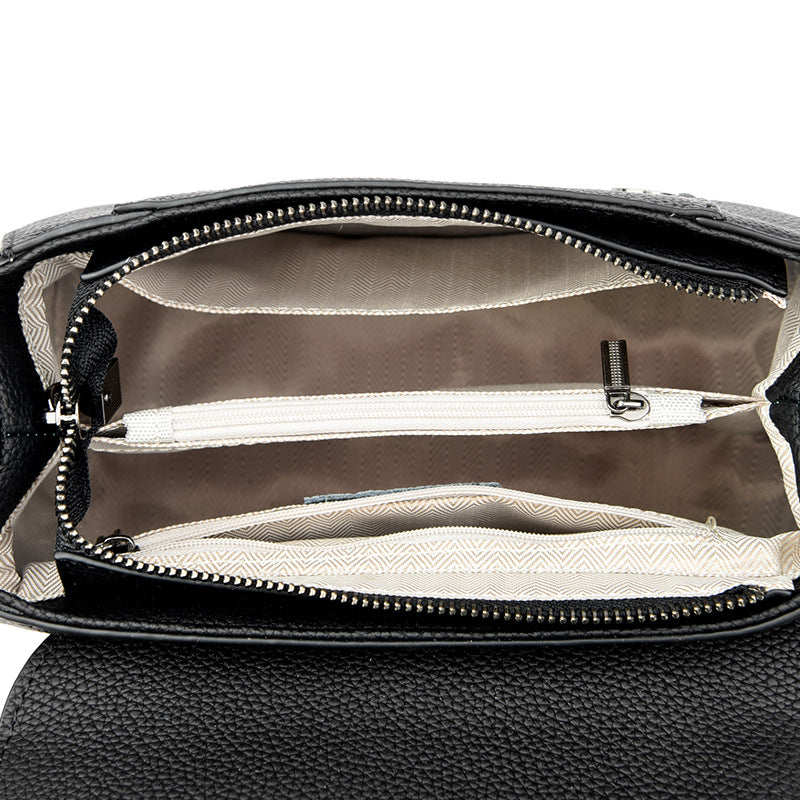 Elegante Leder Top Handle Handtasche Karnz