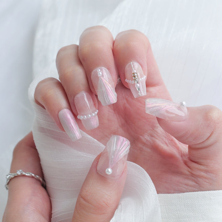 Blumeninspiriertes 3D Press-On Nagel-Set