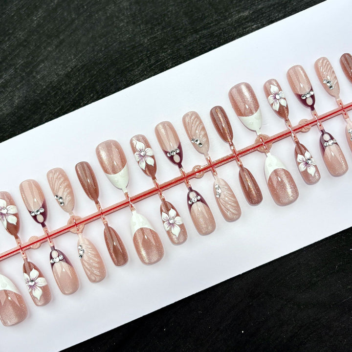 Elegantes Florales Press-On Nail Set 1790745540