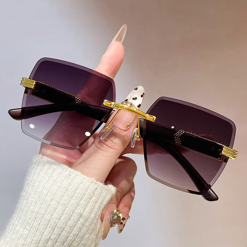 Damen stilvolle oversized quadratische Sonnenbrille Karnz