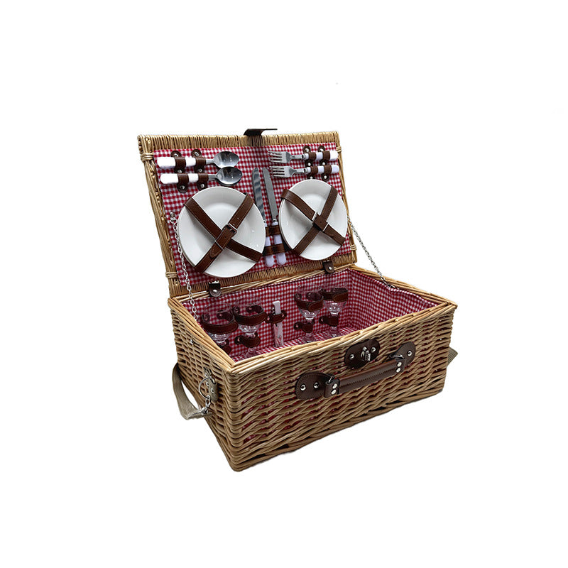 Damen Picknickkorb mit elegantem Geschirrset Karnz