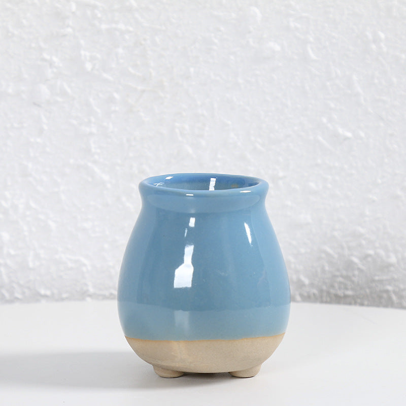 Zeitgenössische Kurvenkeramische Vase Karnz