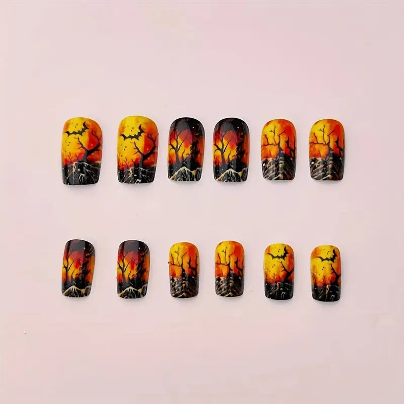 Halloween-Themen Künstlerische Nagelkunst