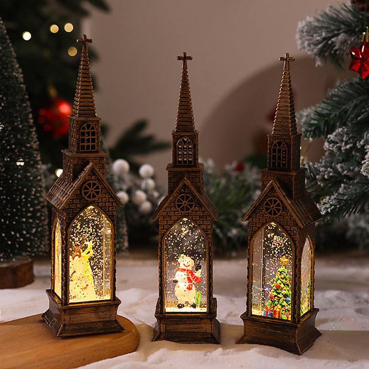 Beleuchtete Weihnachtskirche Dekoration Karnz