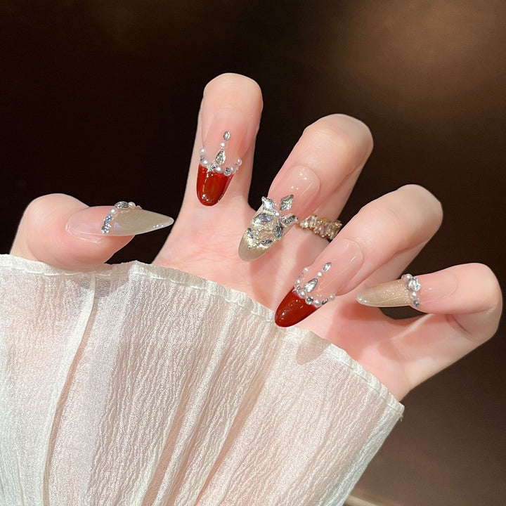 Künstlerische Glamour Press-On Nagelverlängerungen Karnz