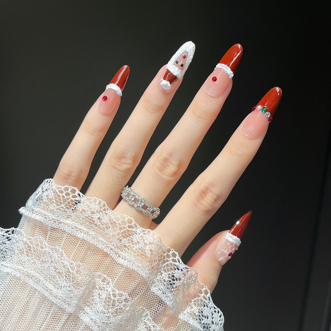 Festliche Charakter-Themen Presse-auf-Nagelkunst Karnz