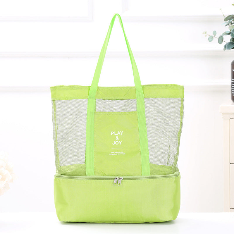 Vielseitige Multi-Taschen Mesh Strandtasche Karnz