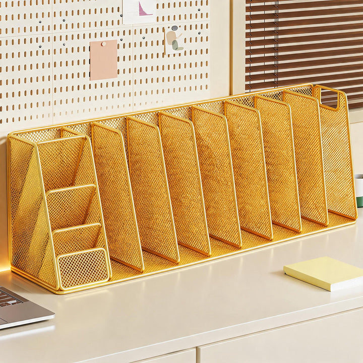 Mesh-Schreibtisch-Organizer mit Mehrfach-Ordner und Stifthalter
