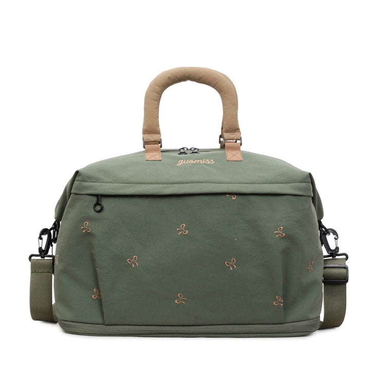 Bestickte Canvas-Wochenendtasche