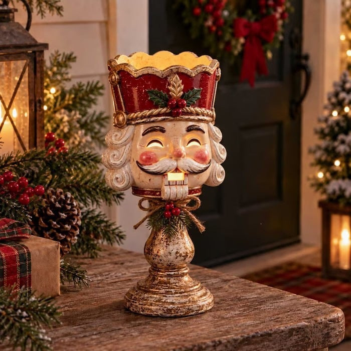 Dekorativer Weihnachtsmann Kerzenhalter Karnz