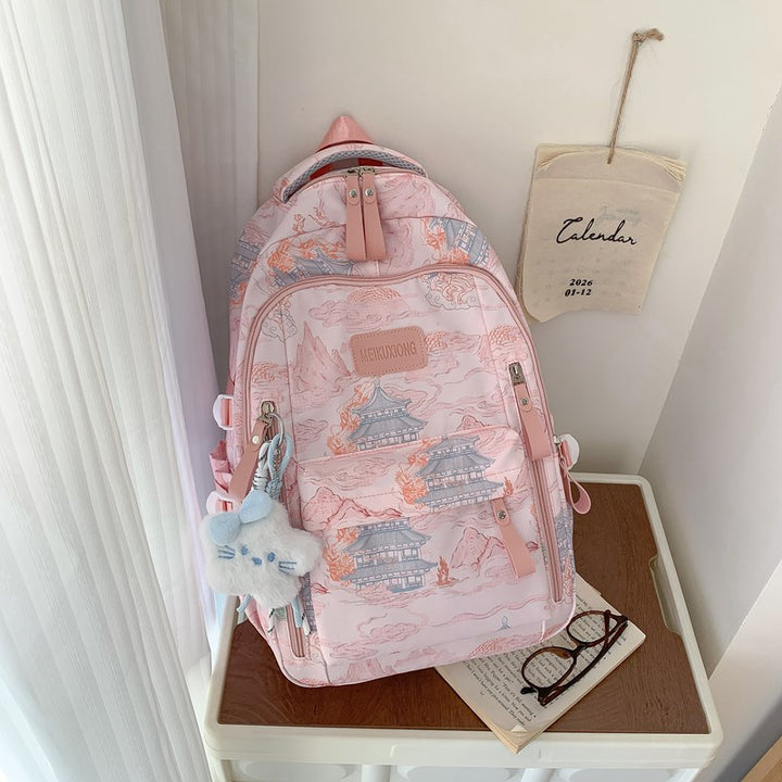 Stylische Illustrierte Rucksack Karnz