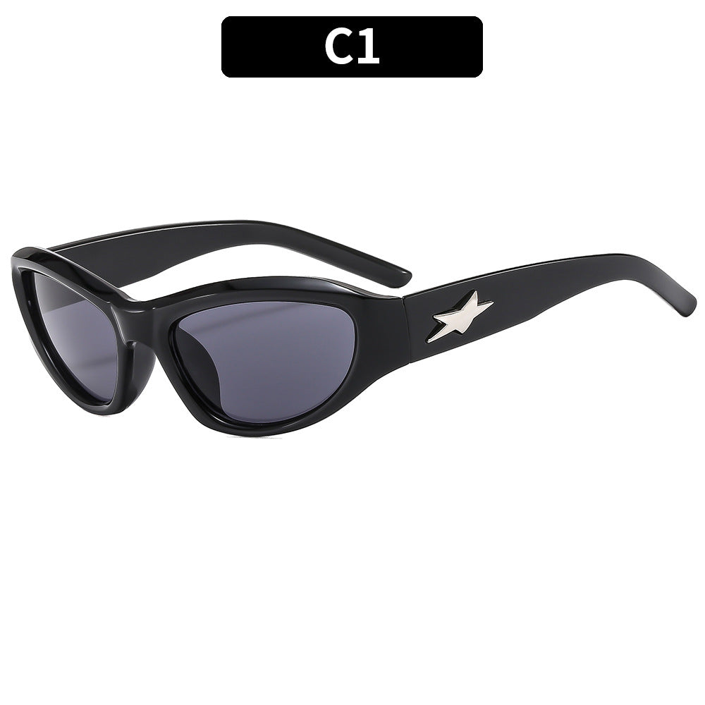 Stylische winkelförmige Katzenaugen-Sonnenbrille