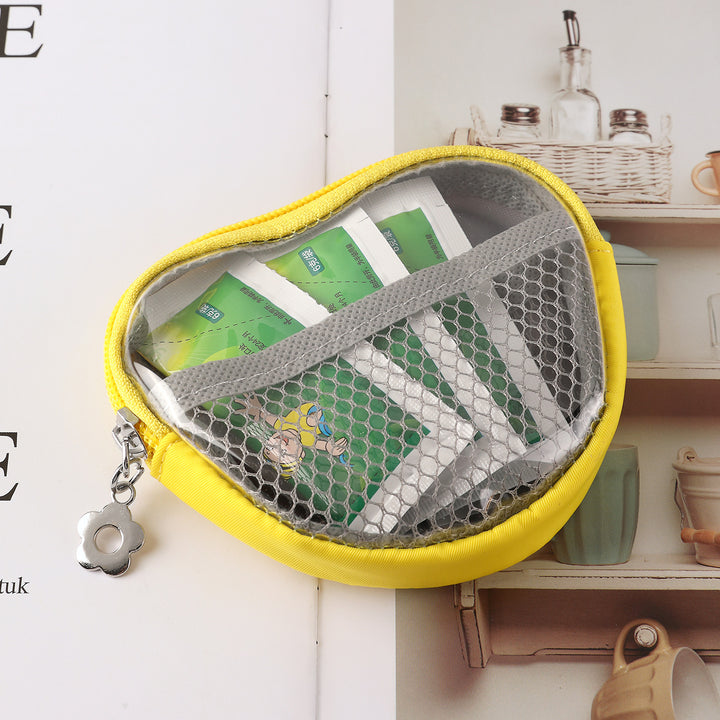 Kompakte Mesh-Kosmetiktasche