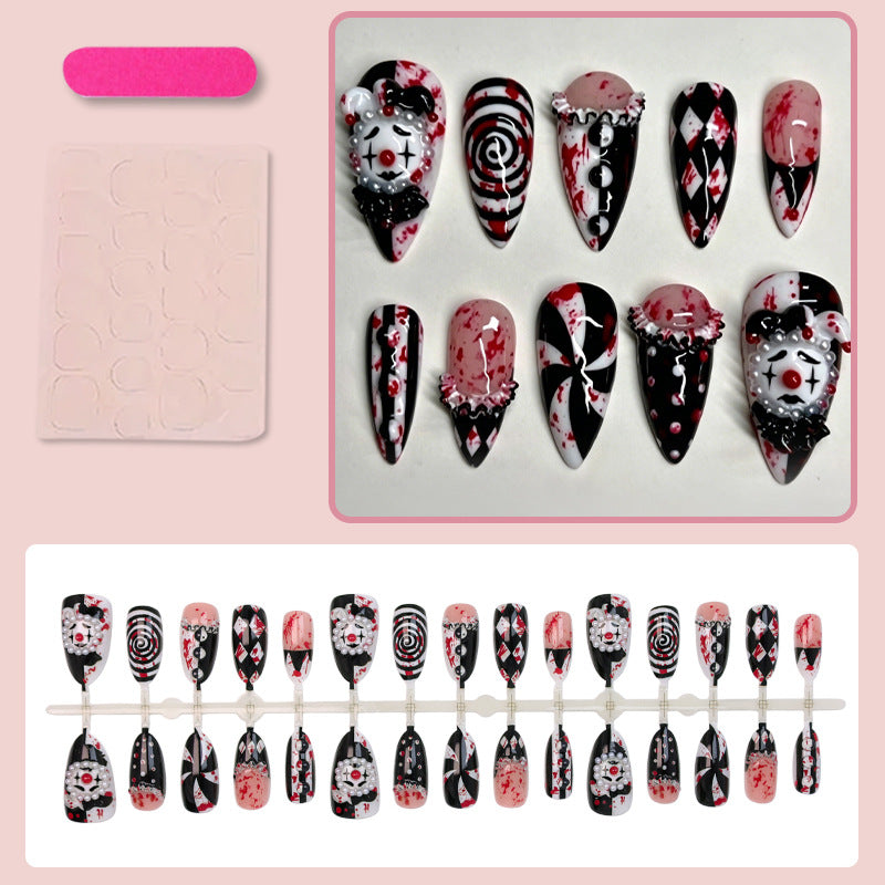 Kunstnagelset mit kreativem Gruselmotiv Karnz