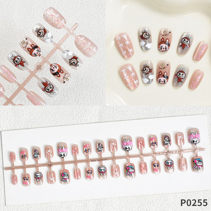 Verspielte Themen Press-On Nagelkunst Karnz