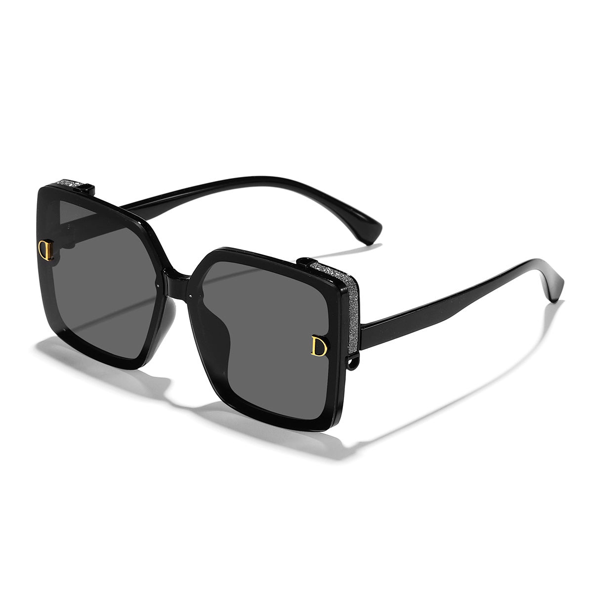 Damen Designer-Sonnenbrille mit luxuriösem Rahmen und glitzernden Details Karnz