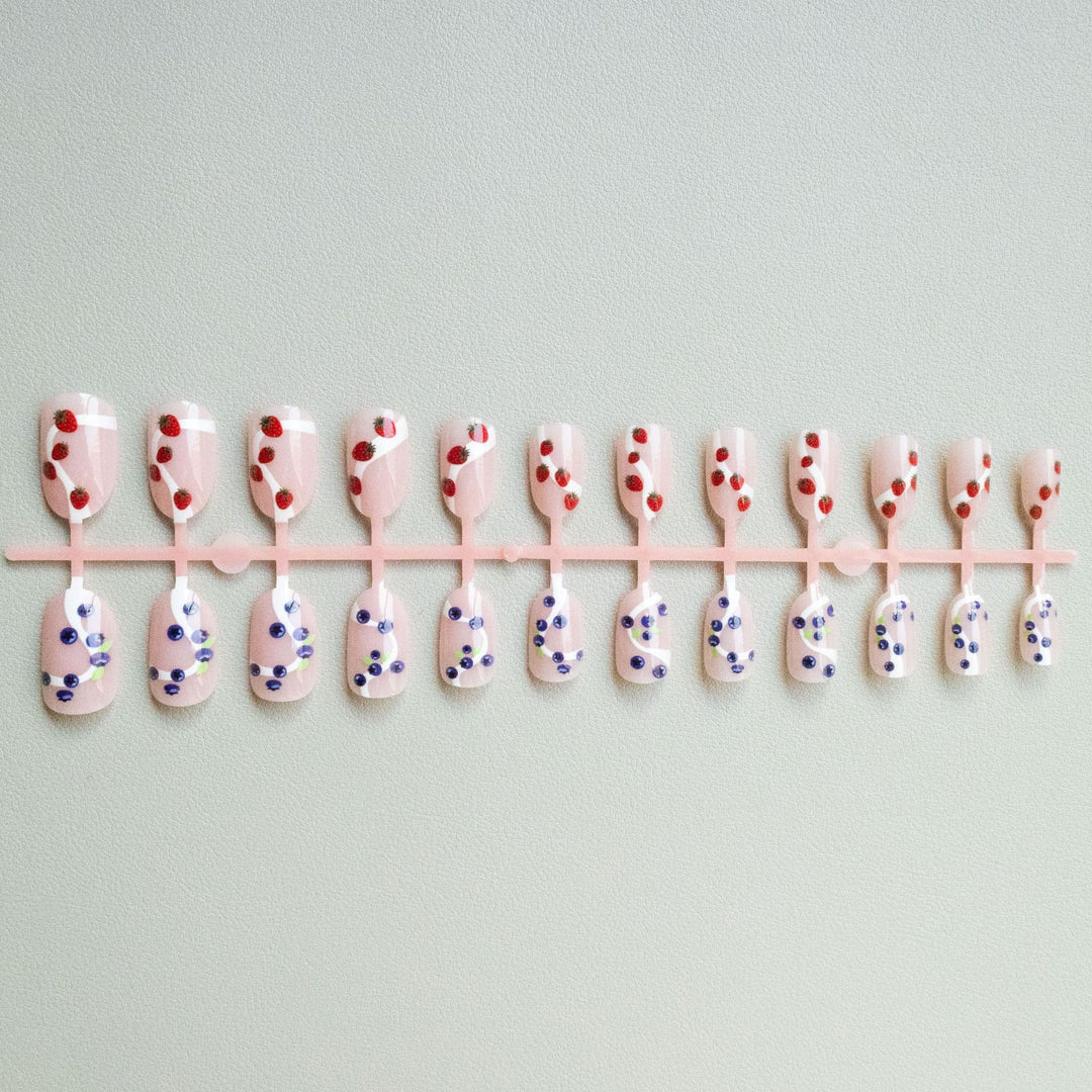 Künstlerisches durch Früchte inspiriertes Nagelkunstset