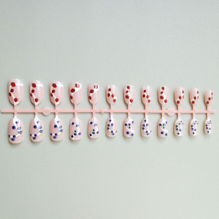 Künstlerisches durch Früchte inspiriertes Nagelkunstset